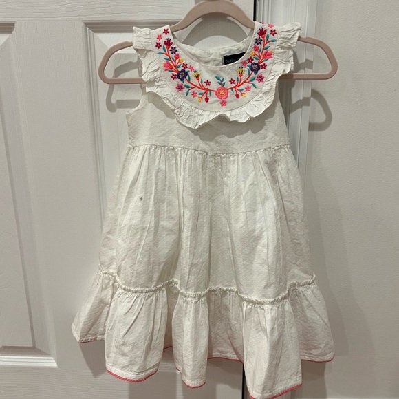 NEW CYNTHIA ROWLEY WHITE W FLORAL EMBROIDERY TODDLER GIRL DRESS 2T - Picture 8 of 10